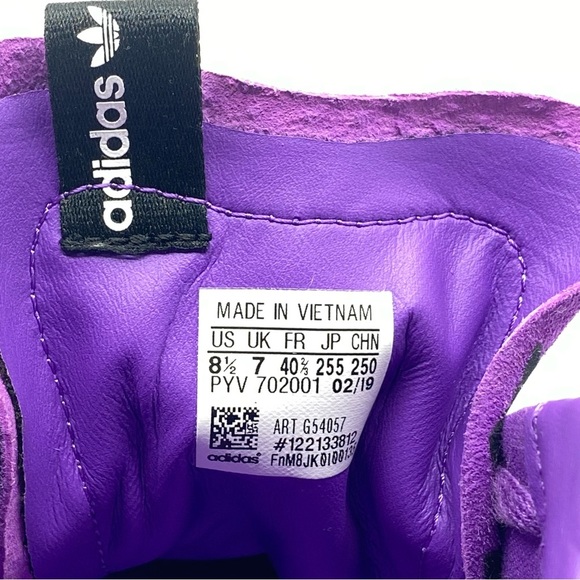 Adidas Originals Hypersleek 2" Platform Leather Sneakers Color Purple SZ 8.5 - Picture 11 of 12